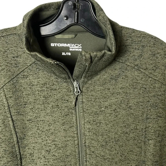 Y2K, fitted,heavy fleece jacket, sweater women XL, GREEN hiking,outdoors,EC - Picture 6 of 14